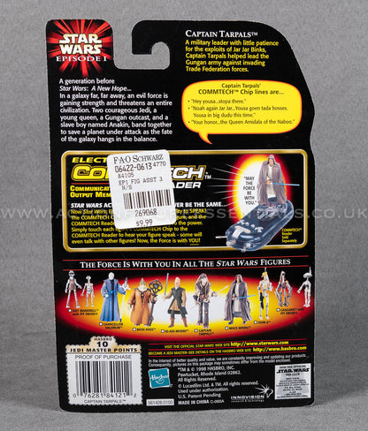 Star Wars: Episode 1 - Captain Tarpals™ with Electropole - 3.75" Action Figure - CommTalk Chip - New Sealed Card - MOC