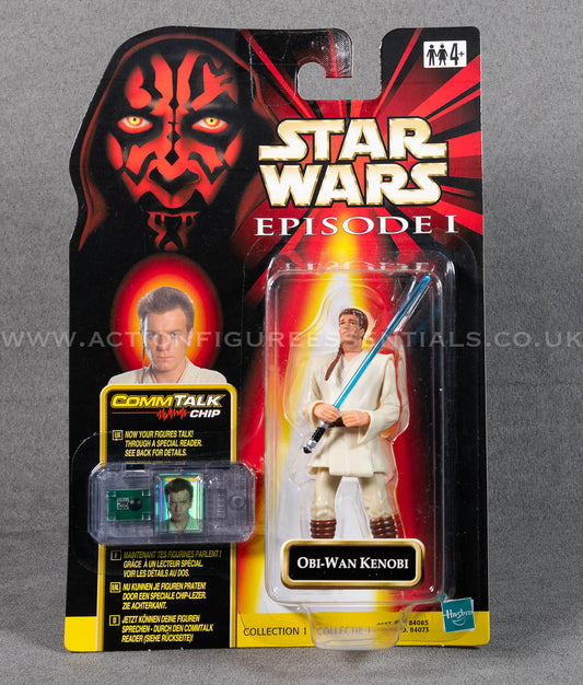 Star Wars: Episode 1 - Obi-Wan Kenobi - 3.75" Action Figure - CommTalk Chip - New Sealed Card - MOC