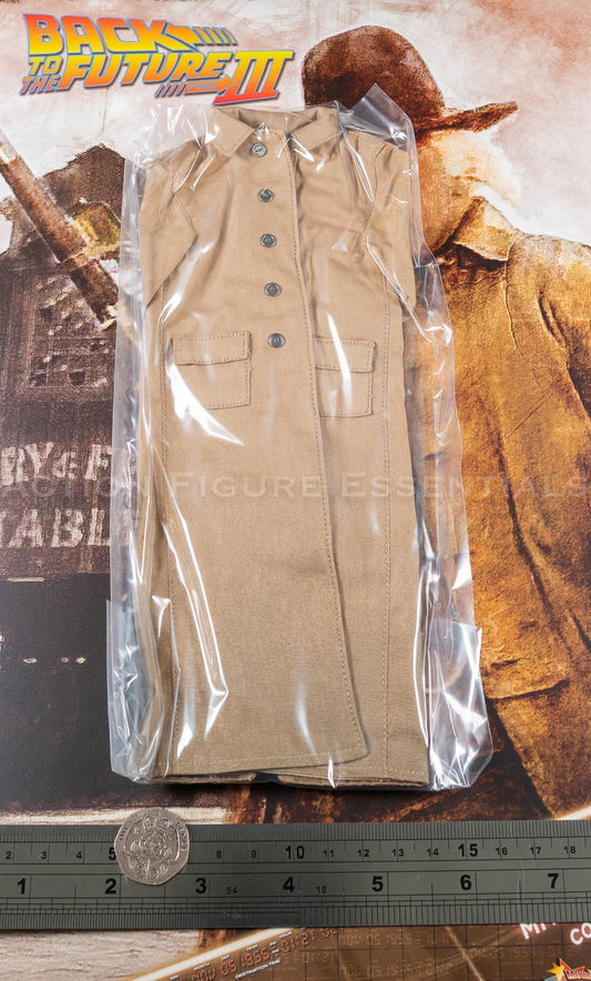 Hot Toys Doc Brown Trench Coat Duster Western BTTF3 MMS617 1/6 Scale