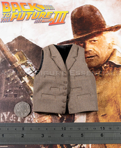 Hot Toys Doc Brown Waistcoat Cowboy Western BTTF3 MMS617 1/6 Scale