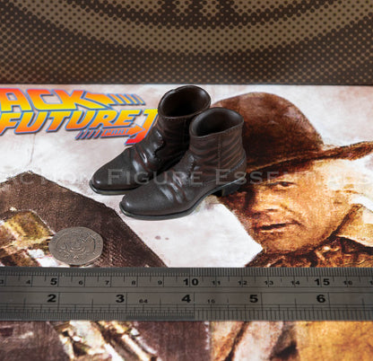 Hot Toys Doc Brown Cowboy Boots BTTF3 MMS617 1/6 Scale