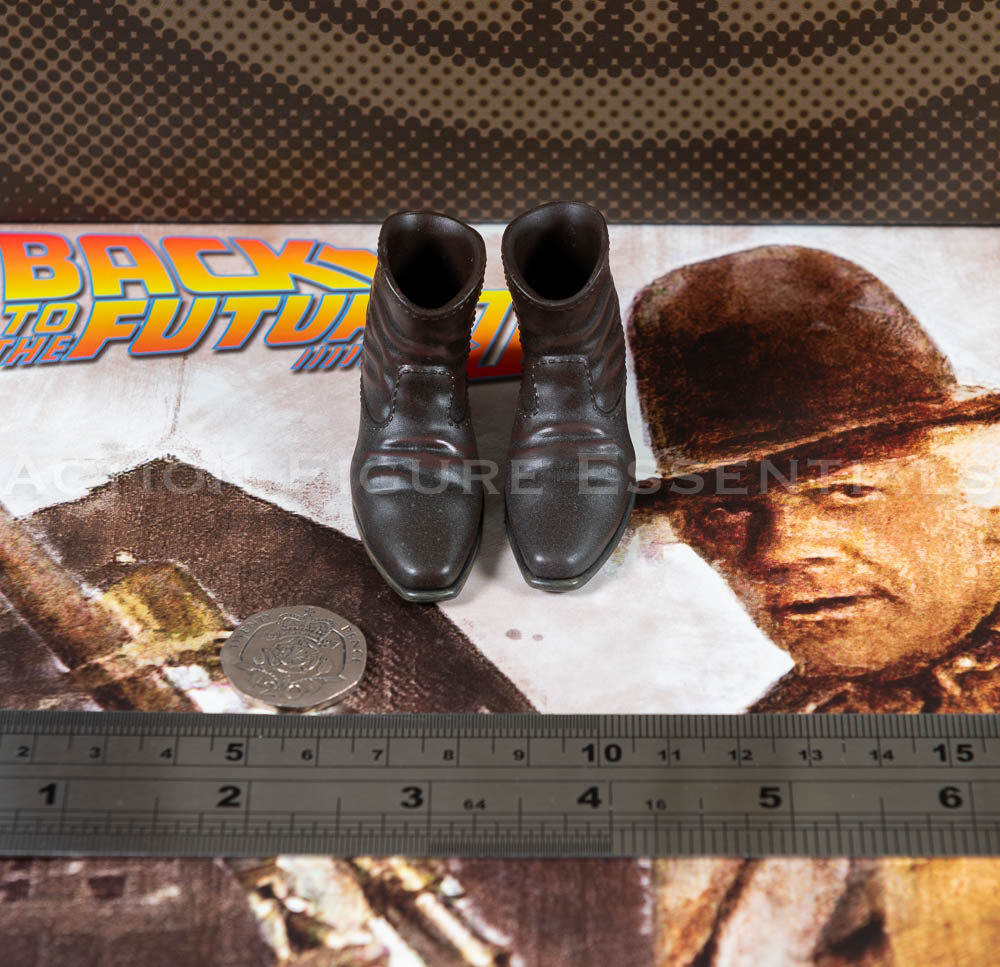 Hot Toys Doc Brown Cowboy Boots BTTF3 MMS617 1/6 Scale