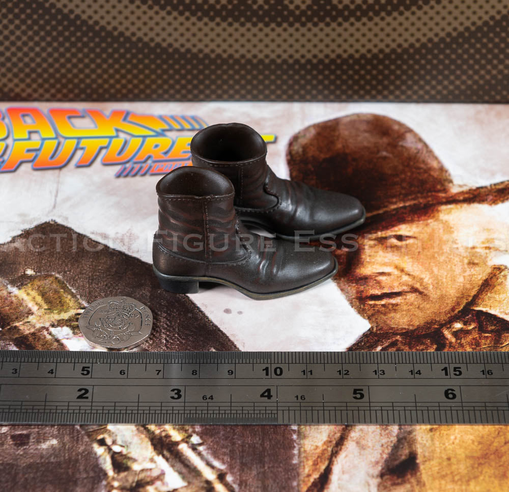 Hot Toys Doc Brown Cowboy Boots BTTF3 MMS617 1/6 Scale