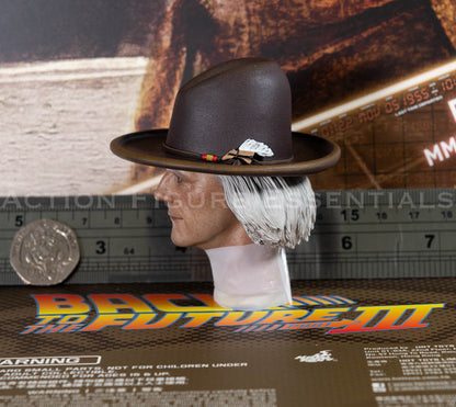 Hot Toys Doc Brown Head Sculpt BTTF3 MMS617 1/6 Scale Western Cowboy