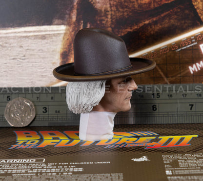 Hot Toys Doc Brown Head Sculpt BTTF3 MMS617 1/6 Scale Western Cowboy