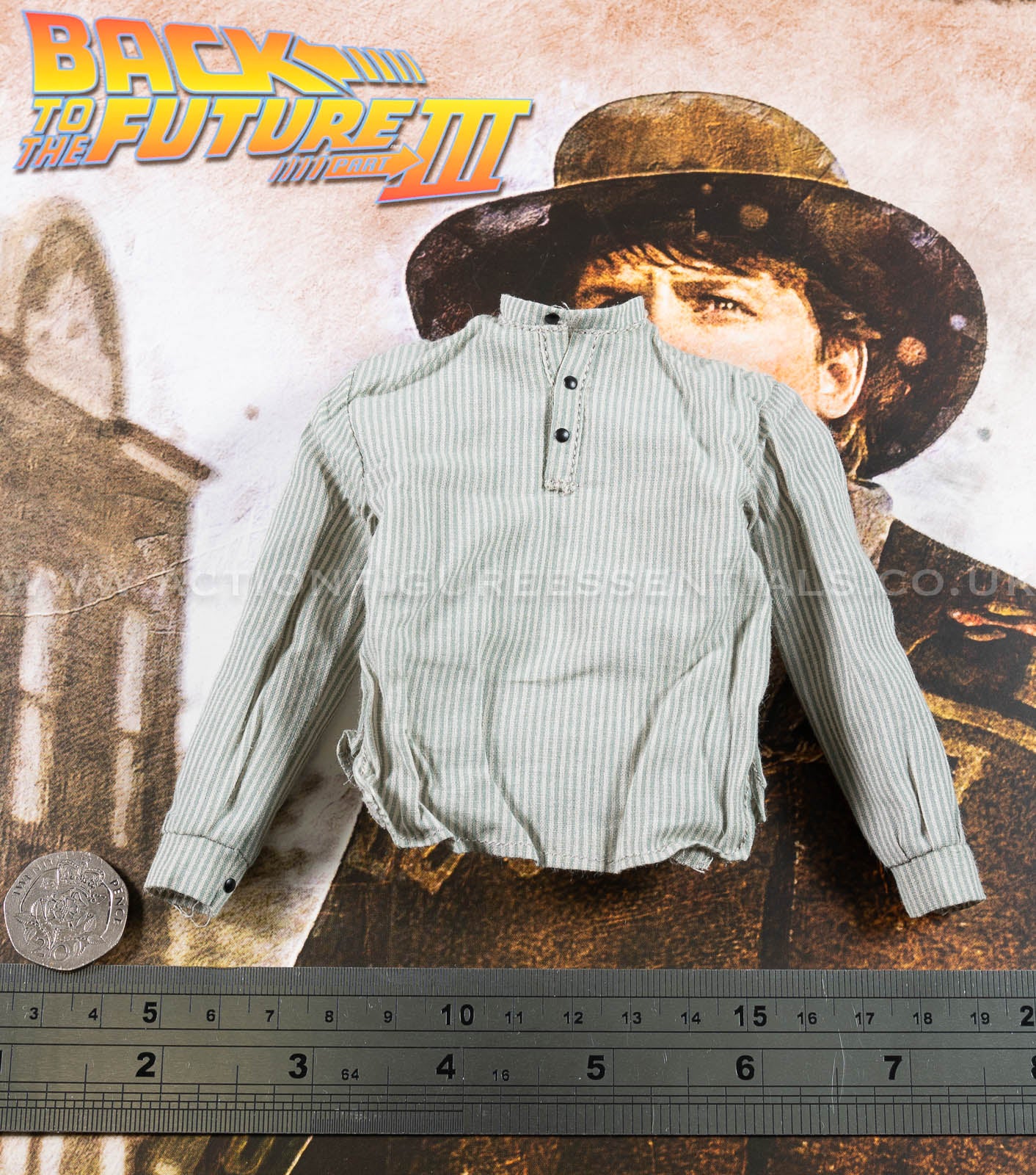 Hot Toys Marty McFly Shirt BTTF3 MMS616 1/6 Scale Western Cowboy Parts