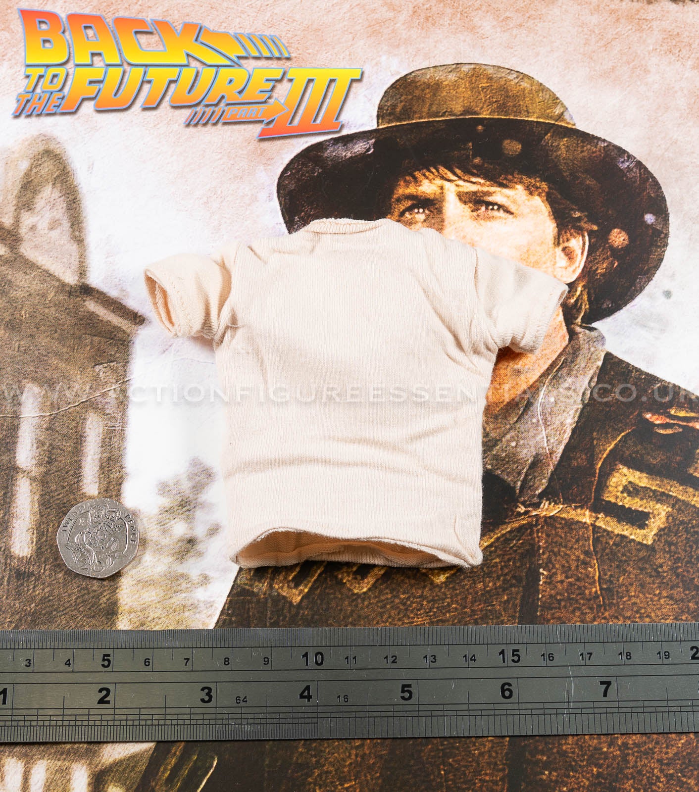 Hot Toys Marty McFly Ivory Under Shirt T-Shirt BTTF3 MMS616 1/6 Scale Western Cowboy Parts