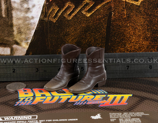 Hot Toys Marty McFly Cowboy Boots BTTF3 MMS616 1/6 Scale Western Cowboy Parts