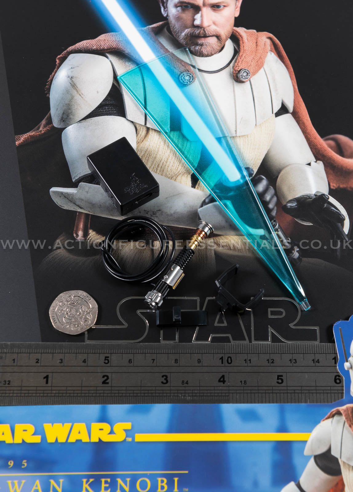 Hot Toys Obi Wan Kenobi LED Lightsaber Set Clone Wars TMS095 1/6 Part Clone Trooper