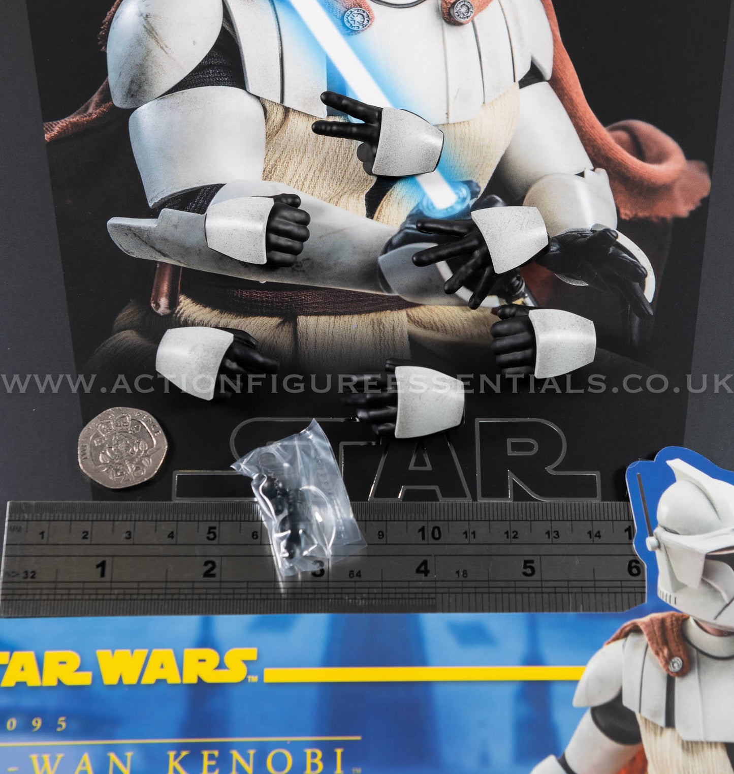 Hot Toys Obi Wan Kenobi Hands wrist Pegs Clone Wars TMS095 1/6 Part Clone Trooper