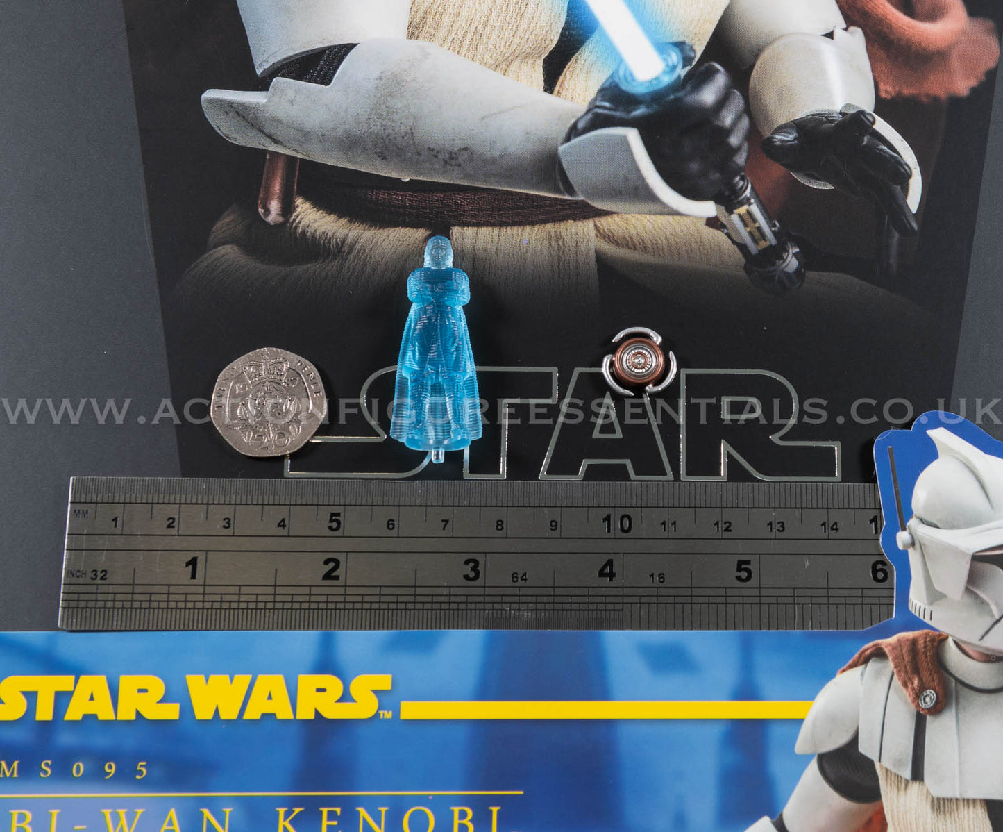 Hot Toys Obi Wan Kenobi Holocaster & Anakin Hologram Clone Wars TMS095 1/6 Part Clone Trooper