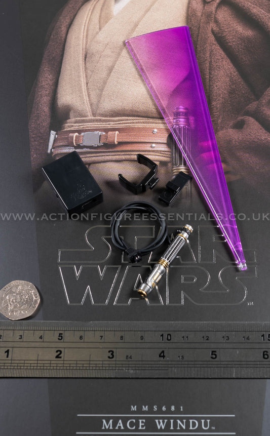 Hot Toys Mace Windu LED Lightsaber USBC Clone Wars Star Wars MMS681 1/6 Part Jedi