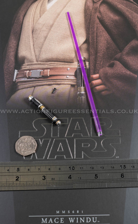 Hot Toys Mace Windu Lightsaber Clone Wars Star Wars MMS681 1/6 Part Jedi