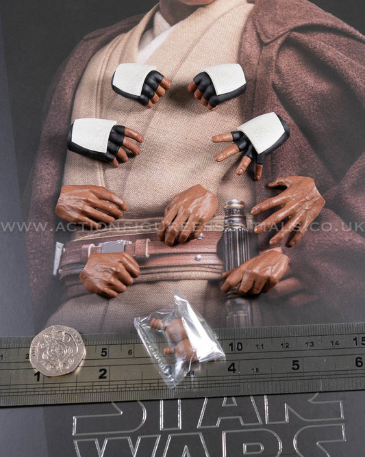 Hot Toys Mace Windu Hands & Gloved Hands Wrist Pegs Clone Wars Star Wars MMS681 1/6 Part Jedi