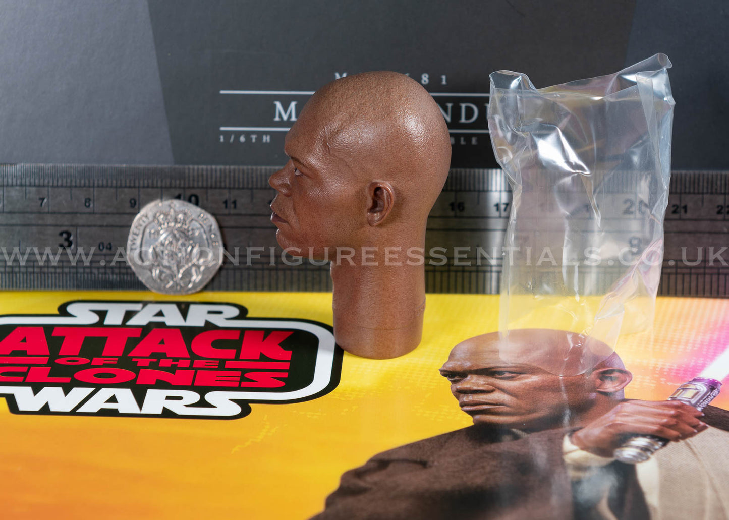 Hot Toys Mace Windu Head Sculpt (Samuel L Jackson) Clone Wars Star Wars MMS681 1/6 Part Jedi