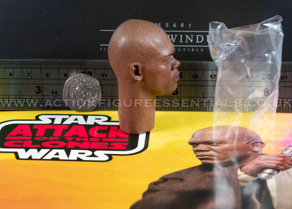 Hot Toys Mace Windu Head Sculpt (Samuel L Jackson) Clone Wars Star Wars MMS681 1/6 Part Jedi