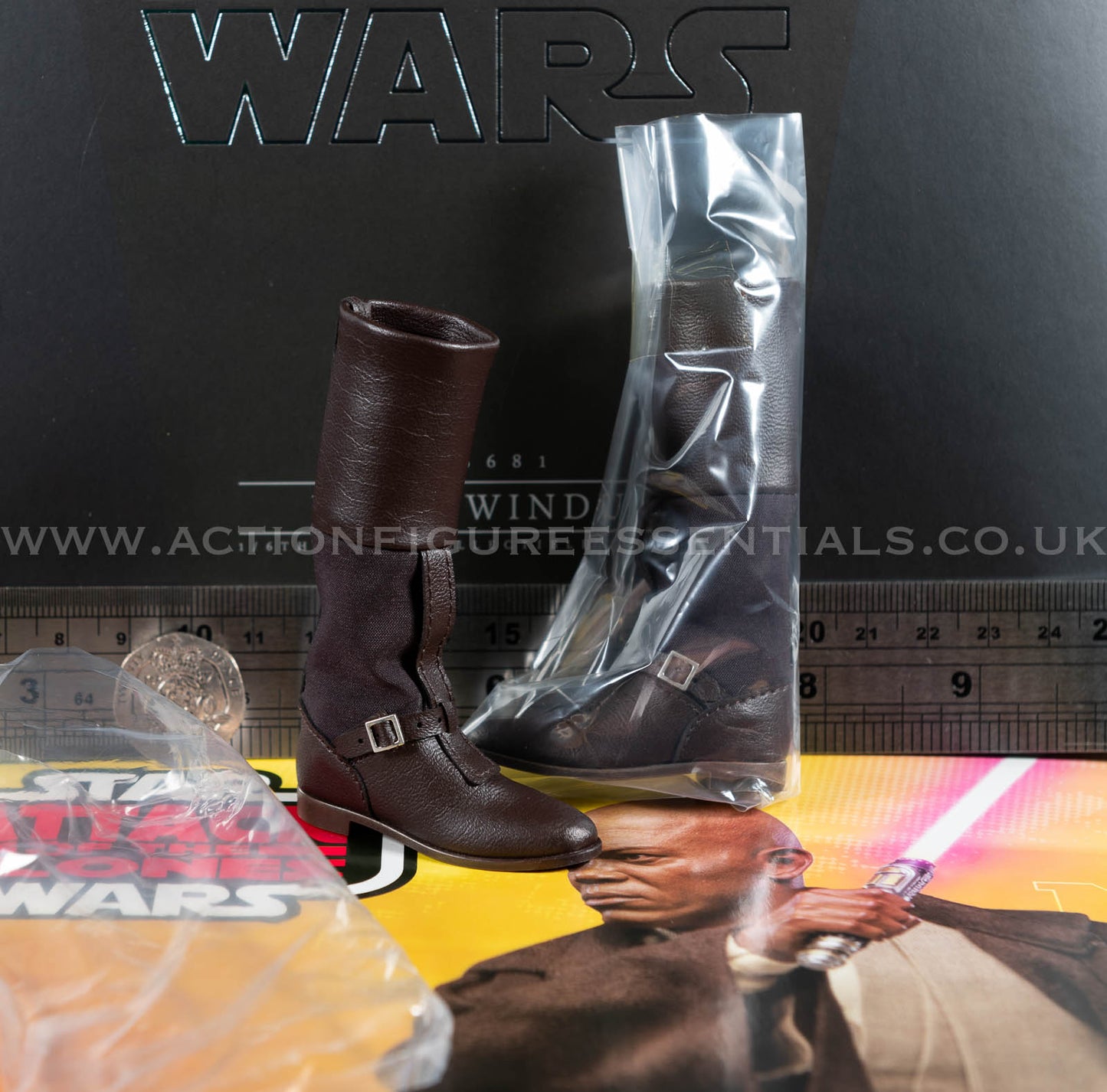 Hot Toys Mace Windu Jedi Boots Clone Wars Star Wars MMS681 1/6 Part Jedi