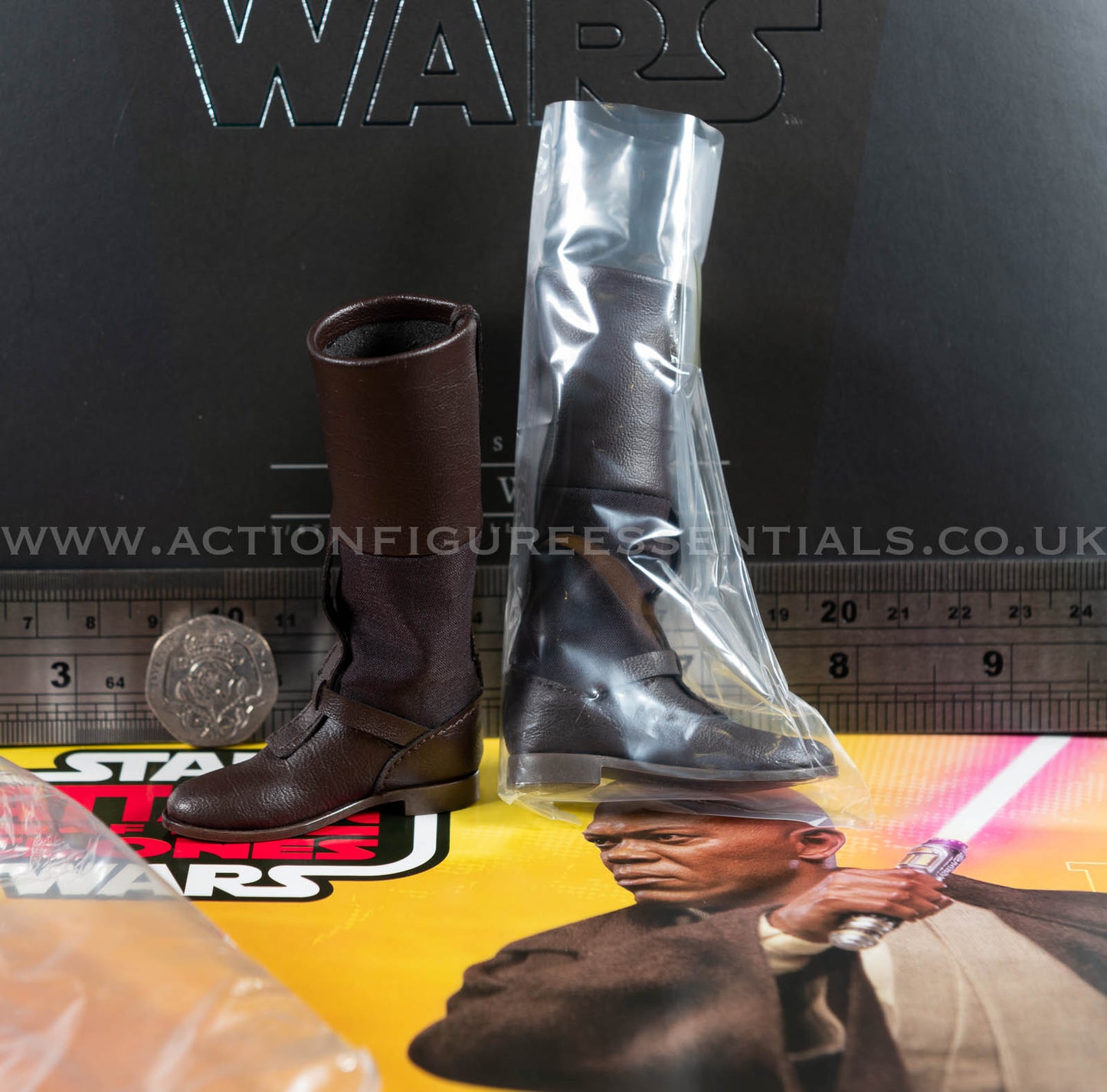 Hot Toys Mace Windu Jedi Boots Clone Wars Star Wars MMS681 1/6 Part Jedi