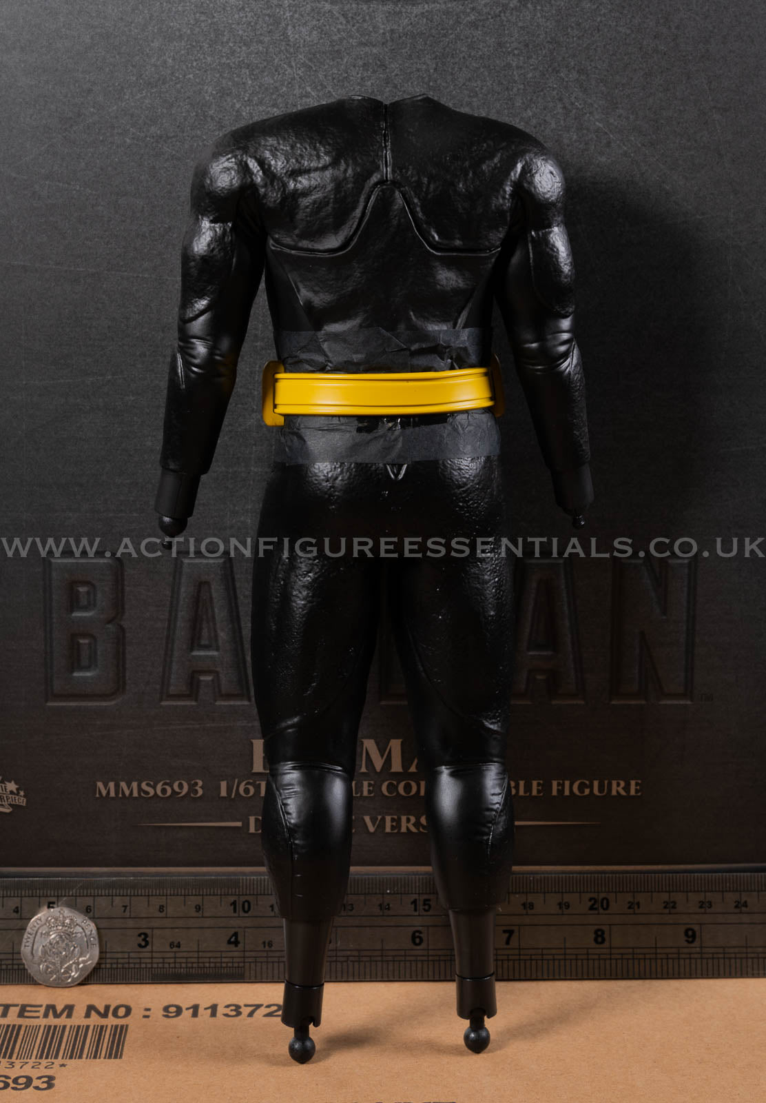 1989 Batman Hot Toys Body Bat-suit with Utility Belt MMS693 1/6 Scale Parts