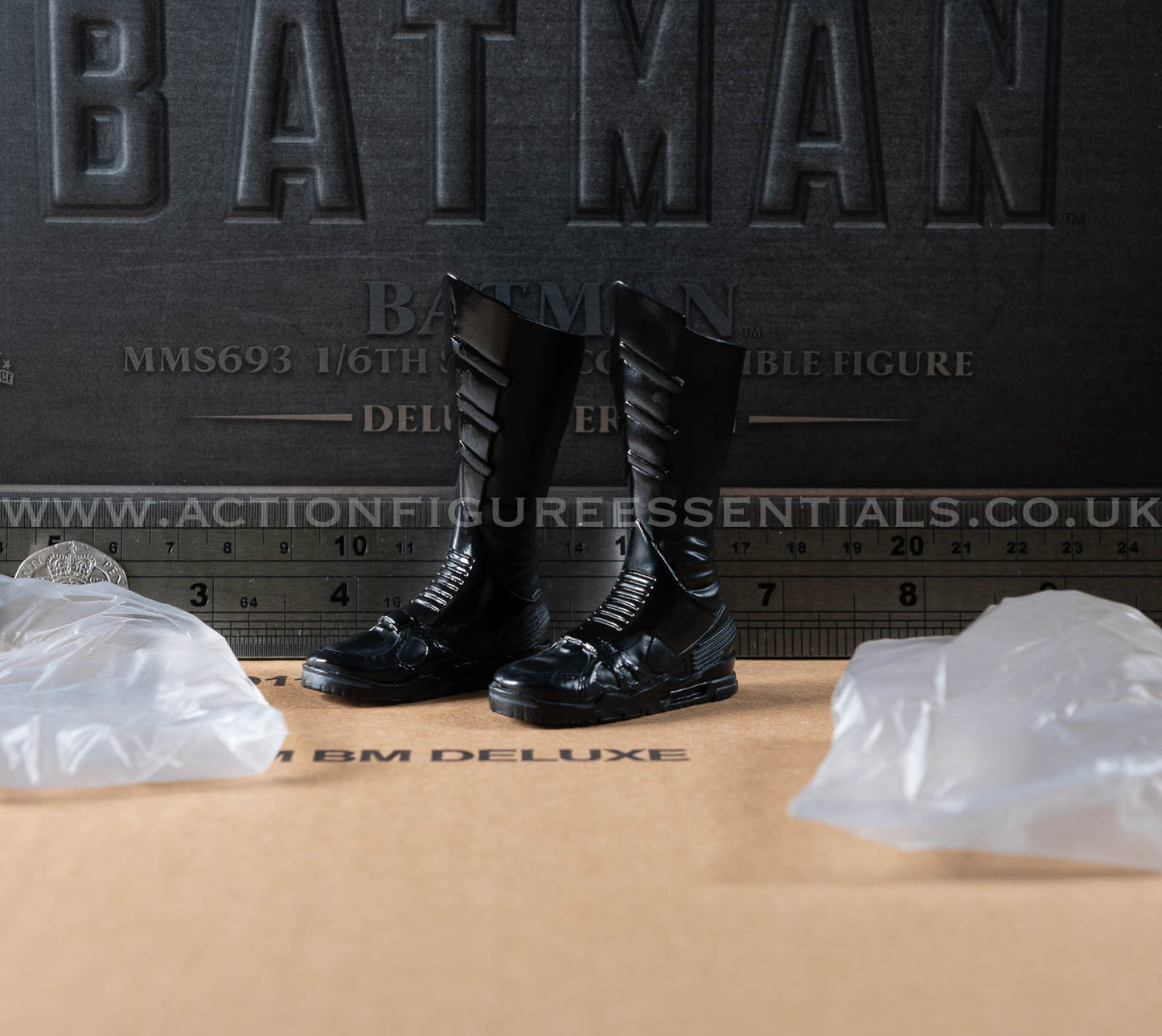 1989 Batman Hot Toys Boots MMS693 1/6 Scale Parts