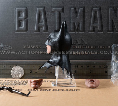 1989 Batman Hot Toys Head Sculpt Cowl Face Plates MMS693 1/6 Scale Parts