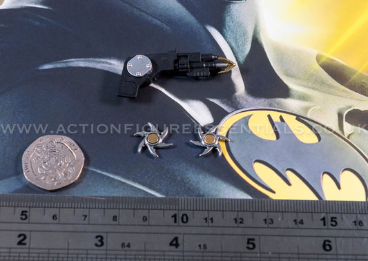 Hot Toys - Batman - Grapnel Gun & Shuriken Set - Michael Keaton - Modern Suit - MMS712 - 1:6 Loose Parts