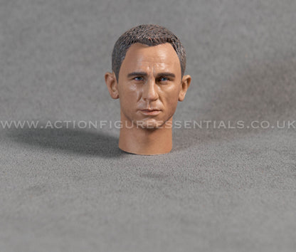 James Bond Head Sculpt Custom Daniel Craig 007 1/6 Hot Toys Scale