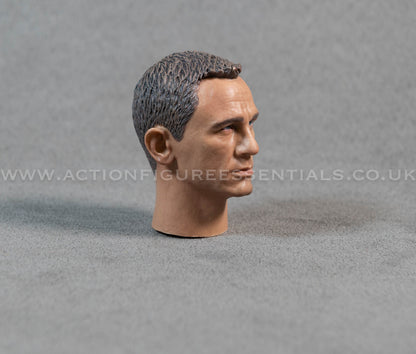 James Bond Head Sculpt Custom Daniel Craig 007 1/6 Hot Toys Scale