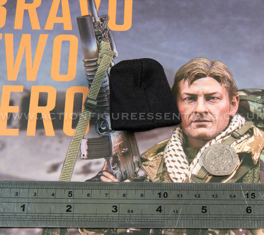 Bravo Two Zero SAS - Black SAS Hat Beanie - 1/6 - Sean Bean British Army Special Air Service Gulf War 1991 - DAMTOYS - DAM 78098 - Loose Parts