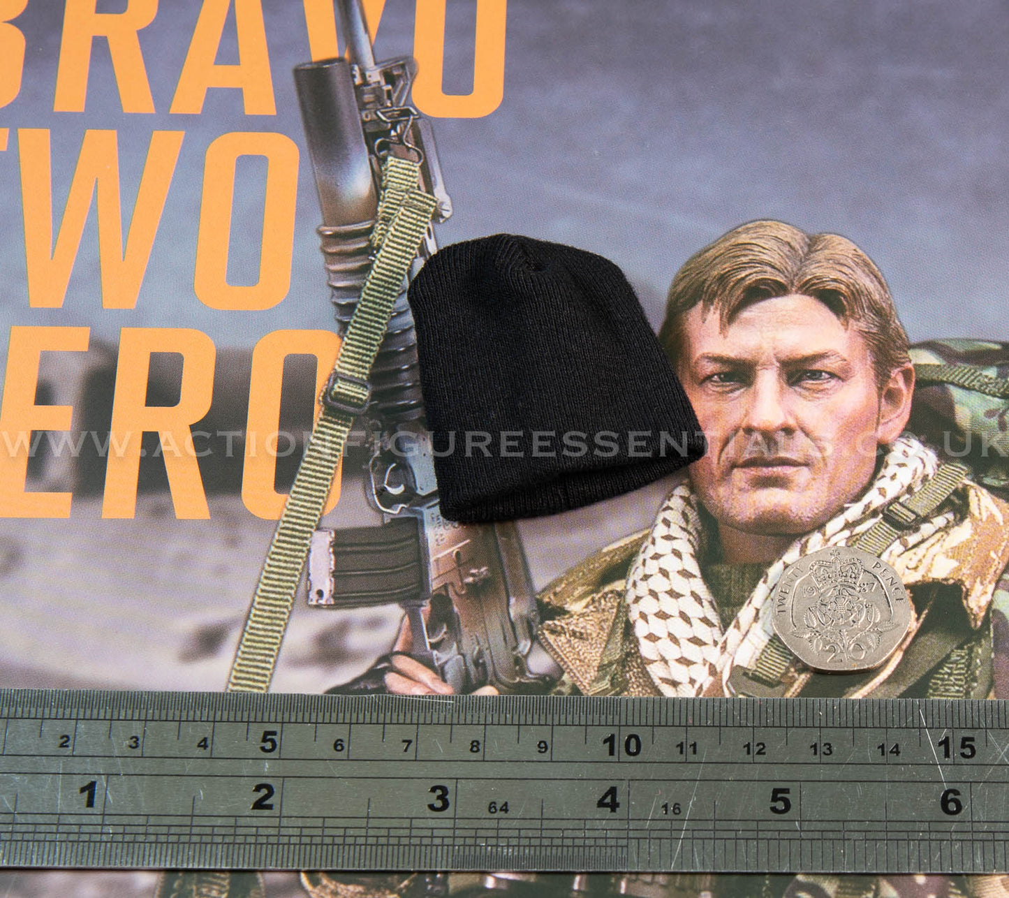 Bravo Two Zero SAS - Black SAS Hat Beanie - 1/6 - Sean Bean British Army Special Air Service Gulf War 1991 - DAMTOYS - DAM 78098 - Loose Parts