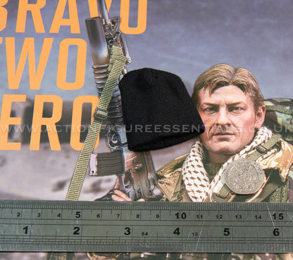 Bravo Two Zero SAS - Black SAS Hat Beanie - 1/6 - Sean Bean British Army Special Air Service Gulf War 1991 - DAMTOYS - DAM 78098 - Loose Parts