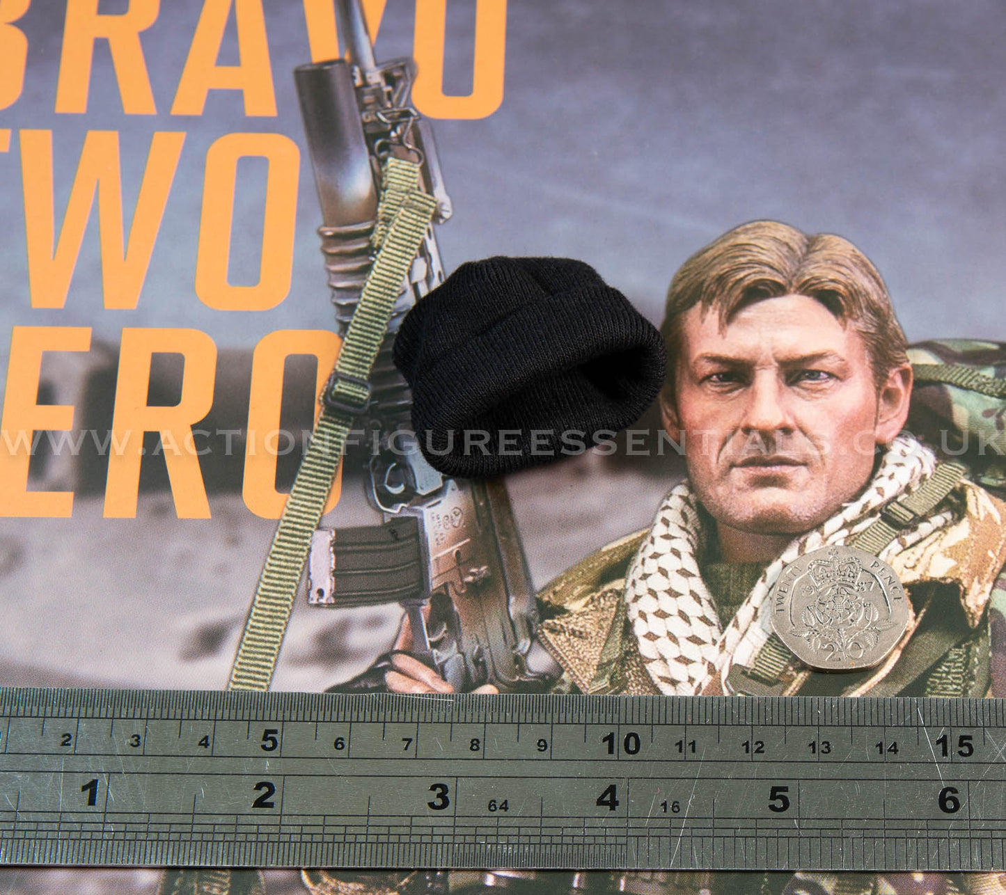 Bravo Two Zero SAS - Black SAS Hat Beanie - 1/6 - Sean Bean British Army Special Air Service Gulf War 1991 - DAMTOYS - DAM 78098 - Loose Parts
