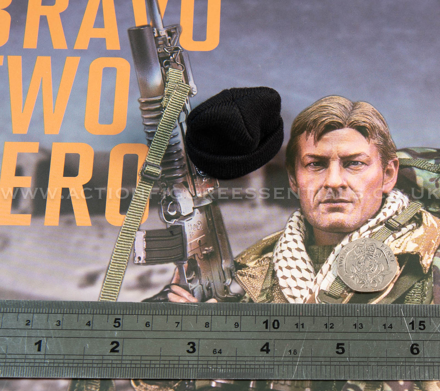 Bravo Two Zero SAS - Black SAS Hat Beanie - 1/6 - Sean Bean British Army Special Air Service Gulf War 1991 - DAMTOYS - DAM 78098 - Loose Parts