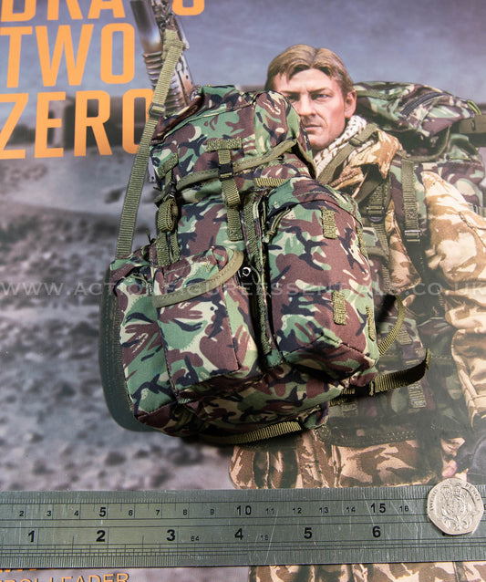 Bravo Two Zero SAS - British Army DPM Camo PLCE Rucksack - 1/6 - Sean Bean Gulf War 1991 - DAMTOYS - DAM78098 - Loose Parts