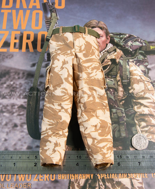 Bravo Two Zero SAS - Desert DPM Camo Combat Pants w Belt - 1/6 - Sean Bean British Army Special Air Service Gulf War 1991 - DAMTOYS - DAM 78098 - Loose Parts