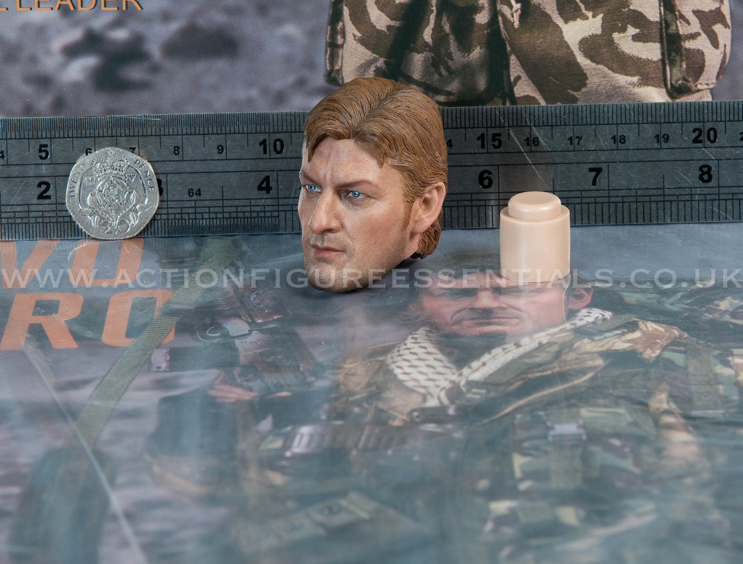 Bravo Two Zero SAS - Head Sculpt - 1/6 - Sean Bean British Army Special Air Service Gulf War 1991 - DAMTOYS - DAM 78098 - Loose Parts