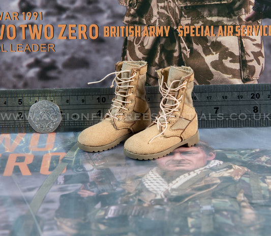 Bravo Two Zero SAS - British Army Desert Boots - 1/6 - Sean Bean British Army Special Air Service Gulf War 1991 - DAMTOYS - DAM 78098 - Loose Parts