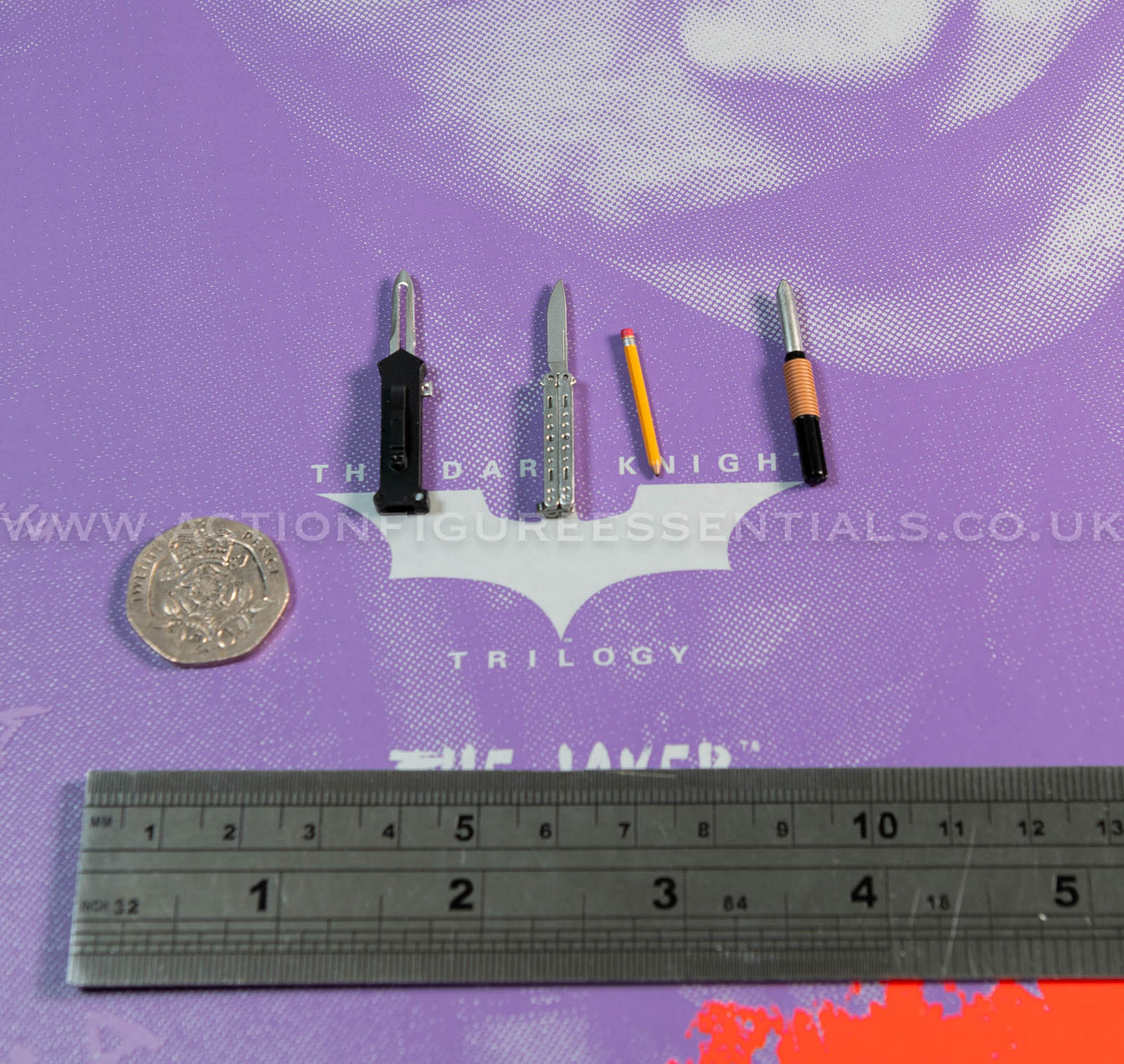 Hot Toys - The Joker - Knife Pencil Set - Heath Ledger - Dark Knight Trilogy - DX32 1:6 Loose Parts