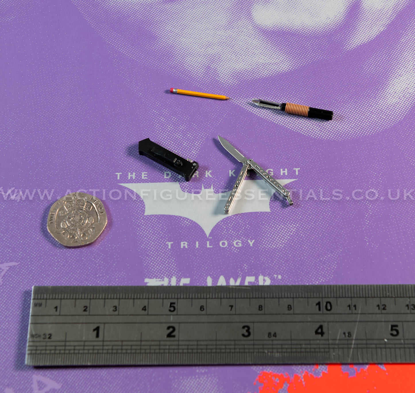 Hot Toys - The Joker - Knife Pencil Set - Heath Ledger - Dark Knight Trilogy - DX32 1:6 Loose Parts