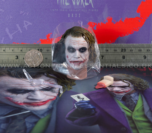 Hot Toys - The Joker - Head Sculpt - Heath Ledger - Dark Knight Trilogy - DX32 - 1:6 Loose Parts