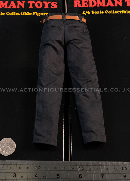 Redman Toys - The Good - Dark Jean Pants w Belt - Cowboy Western 1:6 Loose Parts