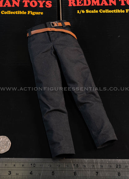 Redman Toys - The Good - Dark Jean Pants w Belt - Cowboy Western 1:6 Loose Parts