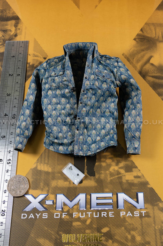 Hot Toys - Wolverine - Shirt w Peacock Patterns - Hugh Jackman - 1973 - MMS660 Deluxe 1:6 Loose Parts