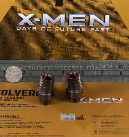 Hot Toys - Wolverine - Shoes / Boots - Hugh Jackman - 1973 - MMS660 Deluxe 1:6 Loose Parts