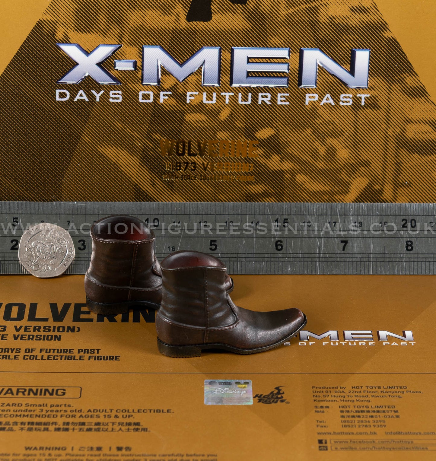 Hot Toys - Wolverine - Shoes / Boots - Hugh Jackman - 1973 - MMS660 Deluxe 1:6 Loose Parts