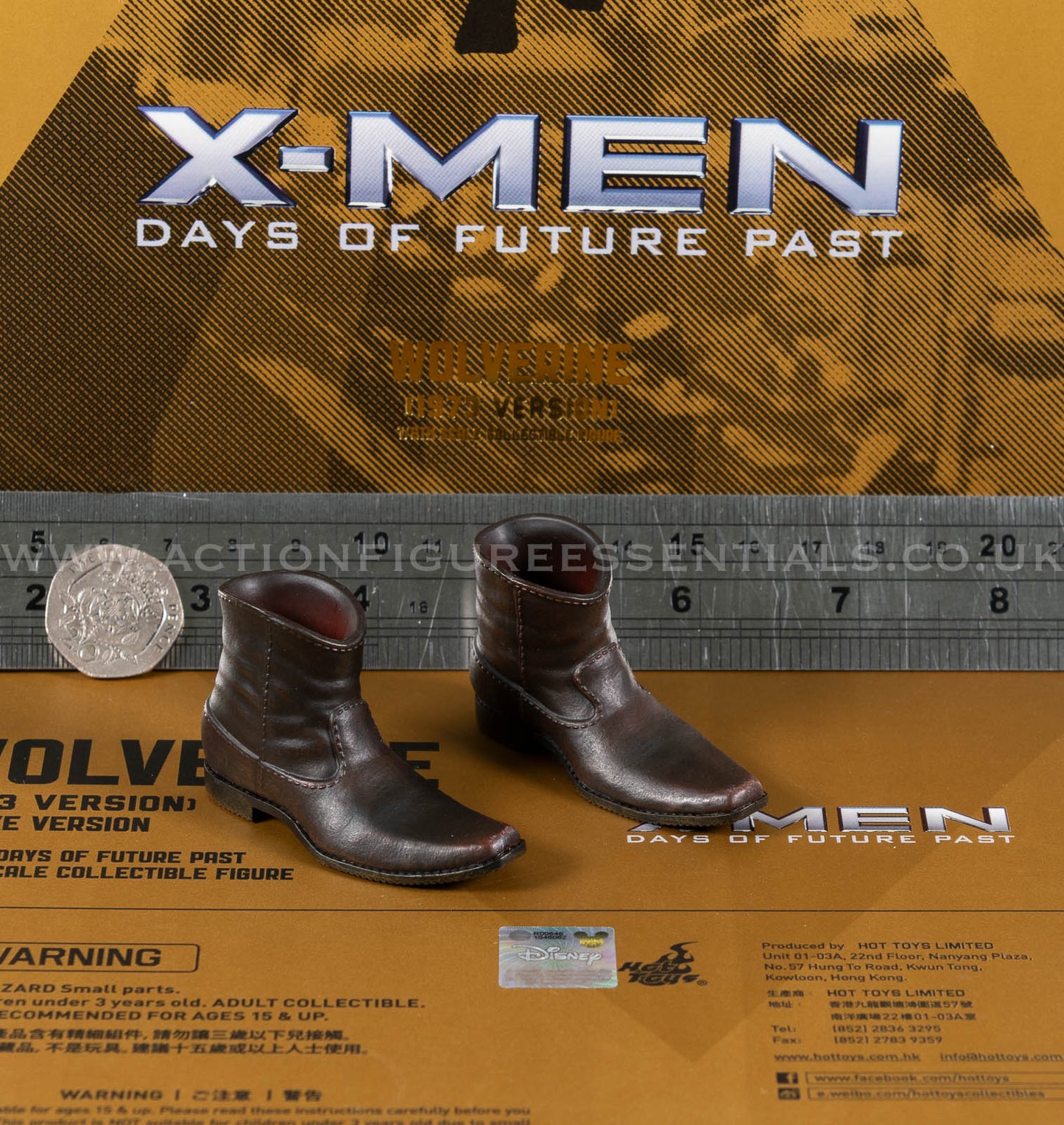 Hot Toys - Wolverine - Shoes / Boots - Hugh Jackman - 1973 - MMS660 Deluxe 1:6 Loose Parts
