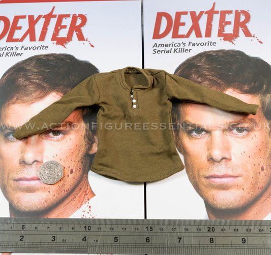 Dexter - Dexter Morgan -  Green Stalking Kill Shirt Top  - Dark Passenger - FlashBack Figures 1:6 Scale Loose Parts (Copy)