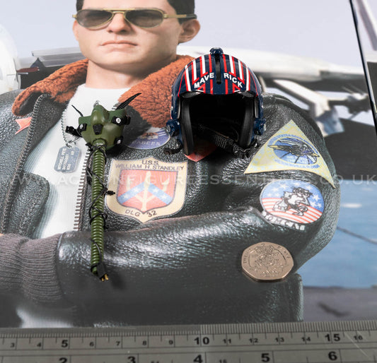 Top Gun - Fighter Pilot Helmet Oxygen Mask - Maverick -  MA80181 US Navy Naval Aviator Lieutenant Pete - DID - 1:6 Loose Parts