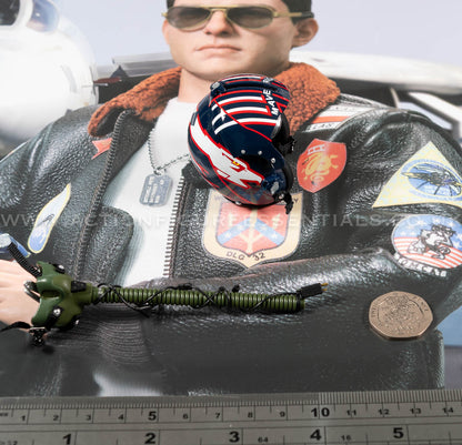 Top Gun - Fighter Pilot Helmet Oxygen Mask - Maverick -  MA80181 US Navy Naval Aviator Lieutenant Pete - DID - 1:6 Loose Parts
