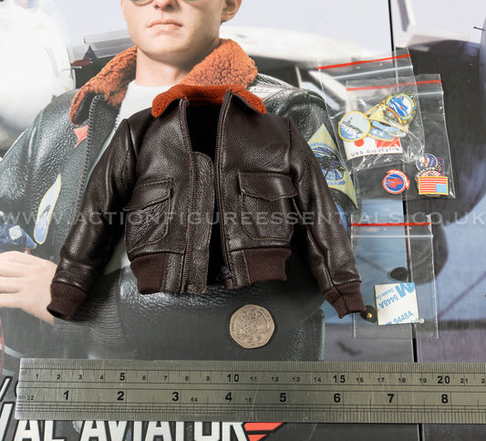 Top Gun - Leather G-1 Flight Jacket - Maverick -  MA80181 US Navy Naval Aviator Lieutenant Pete - DID - 1:6 Loose Parts
